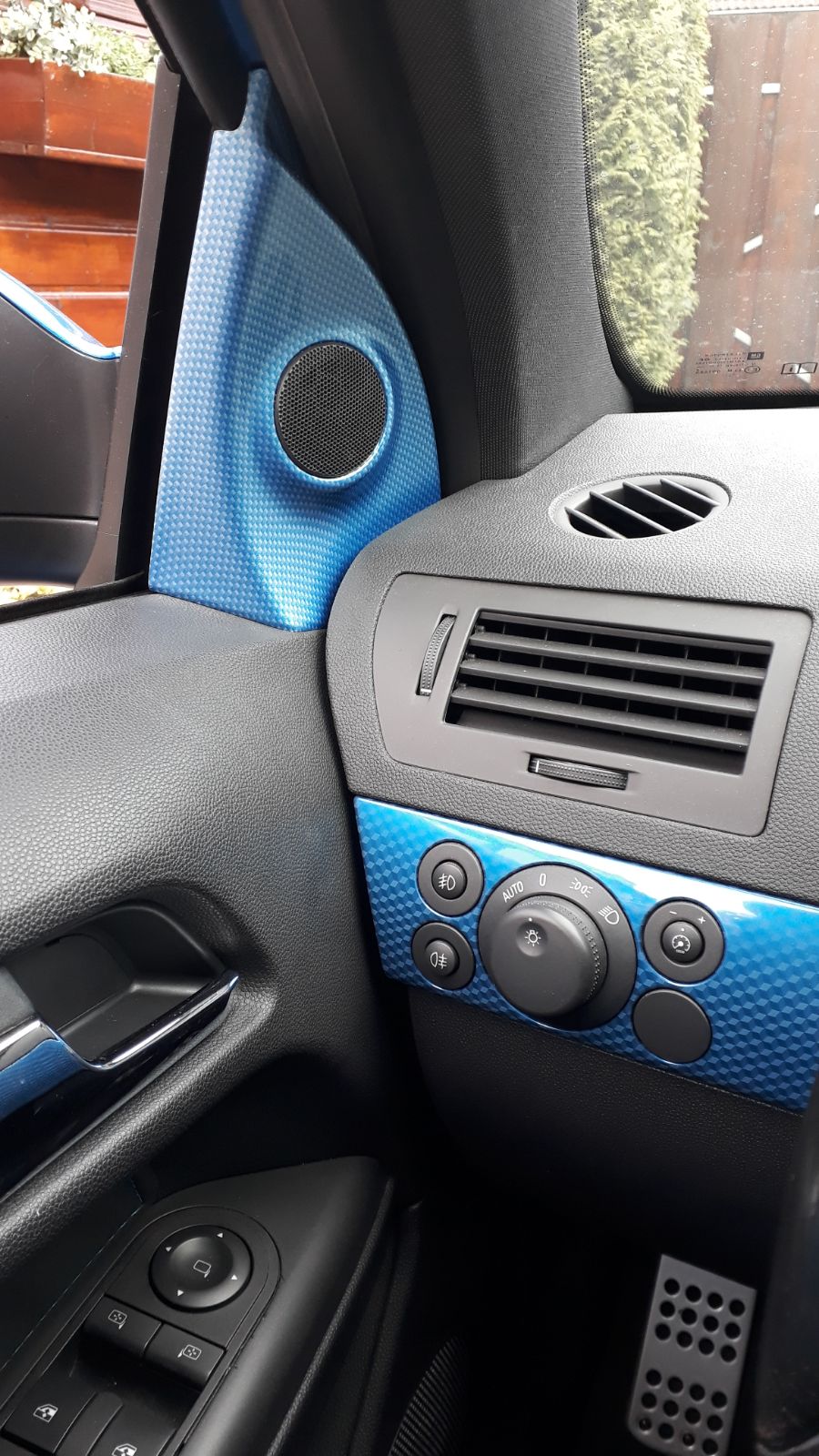 Opel astra opc blauw carbon hydrodip www.fsb-dip.nl hydrodipping