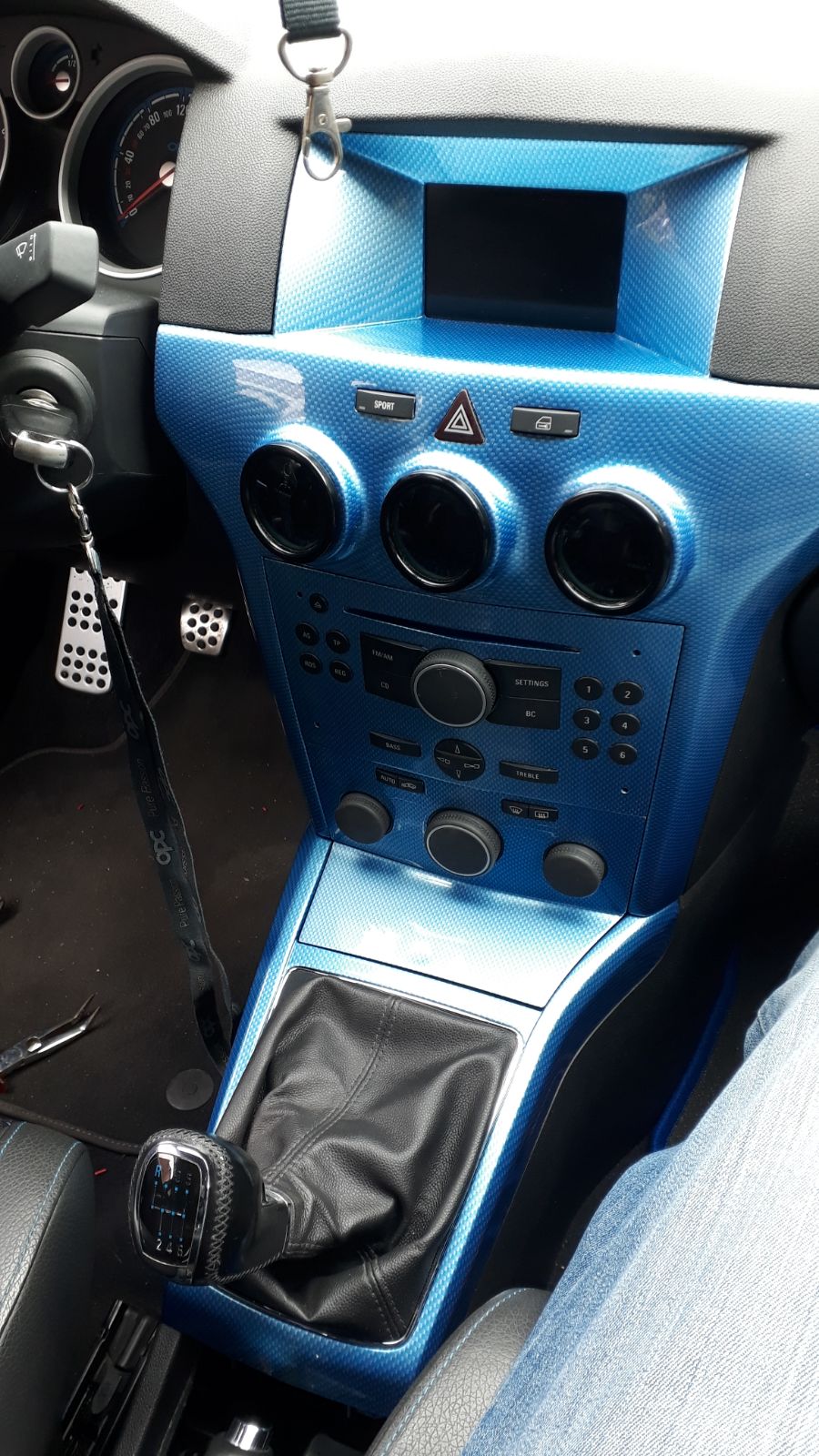 Opel astra opc blauw carbon hydrodip www.fsb-dip.nl hydrodipping