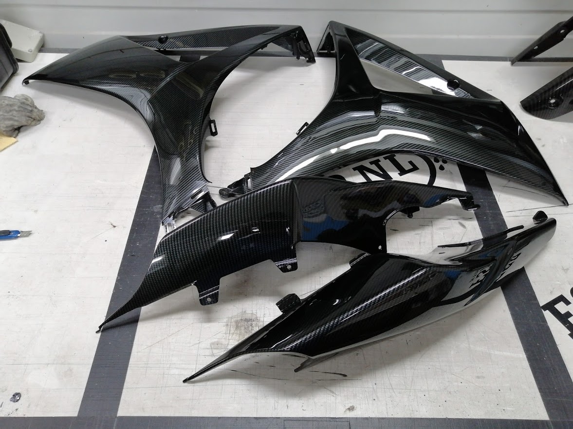 suzuki gsxr1000 carbon fiber hydrodip candy red