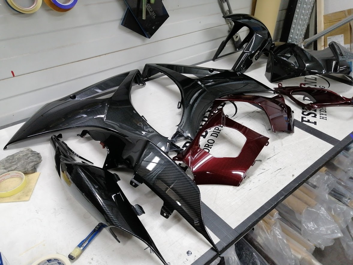 suzuki gsxr1000 carbon fiber hydrodip candy red