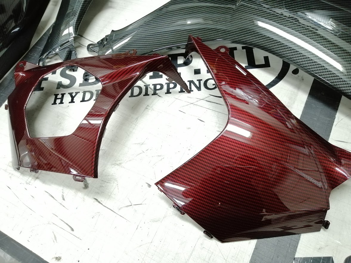 suzuki gsxr1000 carbon fiber hydrodip candy red
