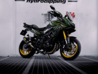 Yamaha tracer 900 - Urban Yamaha tracer 900 2015 custom painter hydrodip carbon hydrodipping forged carbon kaki urban green special paint fsb-dip.nl